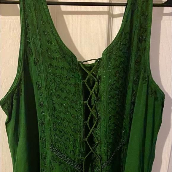 Green Cotton dress. Brand new never worn. - Picture 1 of 5